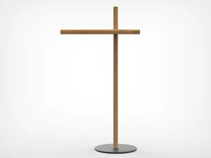 TWIG - Standing iroko towel rack - Accessories by Boffi