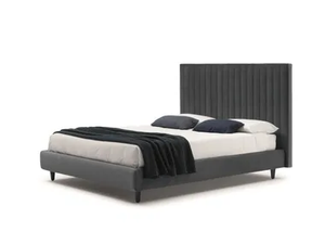 CLAY MEDIUM - Upholstered double bed with high headboard - Bed frame by Bolzan