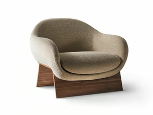 BOOLEAN ARMCHAIR - Fabric armchair with armrests - Armchair by Bonaldo