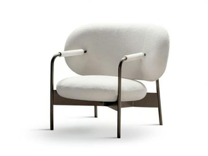 CROSS LOUNGE CHAIR - Upholstered fabric easy chair with armrests - Armchair by Bonaldo