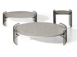HARPE - Low round marble coffee table - Coffee table by Bonaldo