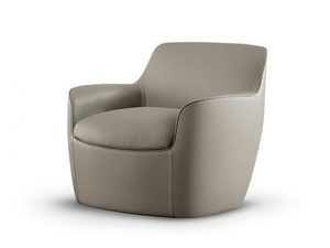 KITAI - Upholstered leather armchair with armrests - Armchair by Bonaldo