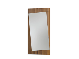 MUSA - Rectangular wall-mounted walnut mirror - Accessories by Bonaldo