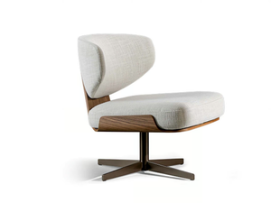 OLOS - Swivel fabric armchair with 4-spoke base - Armchair by Bonaldo