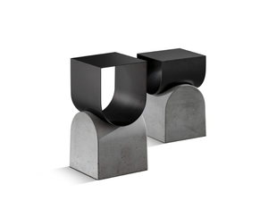 VAGUE - Magazine rack in metal and concrete - Accessories by Bonaldo