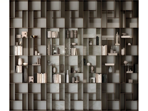 ATENA - Modular open steel bookcase - Cabinet by Bontempi Casa