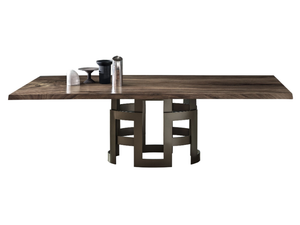 IMPERIAL - Rectangular steel and wood dining table - Table by Bontempi Casa