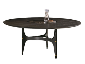 UNIVERSE - Round steel and wood dining table - Table by Bontempi Casa