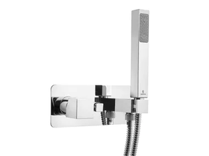 AKI - Chromed brass bathtub mixer with hand shower - Tap by Bossini