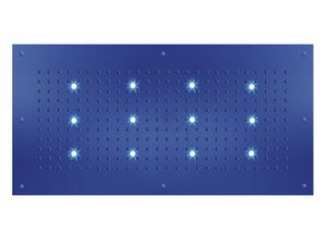 DREAM FLAT RECTANGULAR XL - Design 1-spray brass rain shower with chromotherapy - Shower by Bossini
