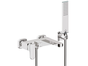 GILLO - Chromed brass bathtub mixer with hand shower - Tap by Bossini