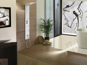 Manhattan - Panel 4 - Wall-mounted shower panel with hand shower - Shower panel by Bossini