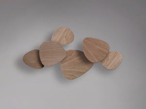 TRIA SET 6 - LED dimmable beech wall light - Wall lamp by BOVER
