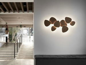 TRIA SET 8 - LED dimmable beech wall light - Wall lamp by BOVER
