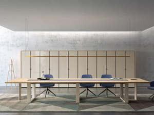 ARCHE - Rectangular walnut meeting table - Table by Bralco