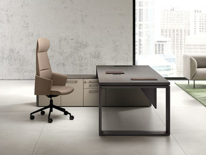 ARCHE - Tanned leather executive desk - Desk by Bralco