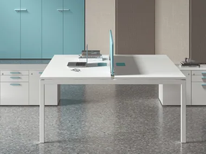 GATE - Multiple wooden office desk with cable management - Desk by Bralco