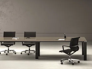 JET EVO - Rectangular meeting table with cable management - Table by Bralco