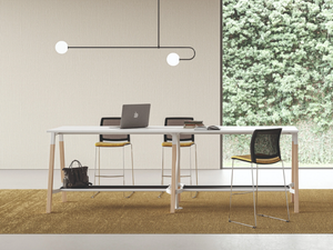 POLARE - Rectangular High meeting table with cable management - Table by Bralco