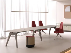 RAIL - Rectangular oak meeting table - Table by Bralco