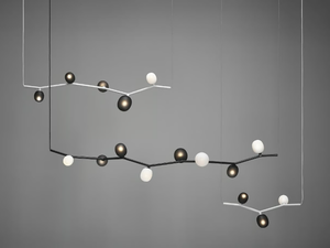IVY HORIZONTAL - Blown glass and metal pendant lamp - Ceiling lamp by BROKIS