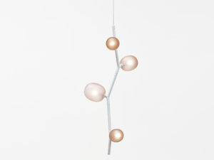 IVY VERTICAL - Blown glass and metal pendant lamp - Ceiling lamp by BROKIS