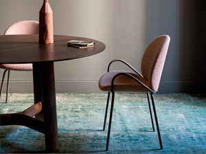 BALTEA - Upholstered fabric chair with armrests - Chair by Bross