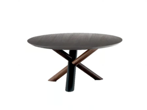 W - Round solid wood coffee table - Coffee table by Bross