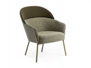 WAM - Upholstered fabric easy chair with armrests - Armchair by Bross