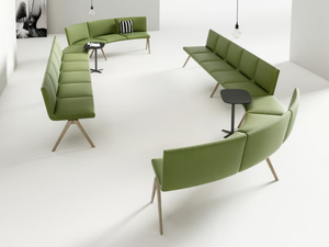 A-BENCH - Fabric bench seating with back - Bench by Brunner