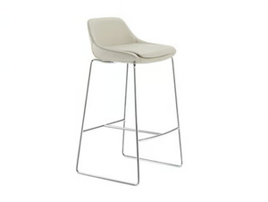 CRONA BAR - Sled base stool with footrest - Stool by Brunner