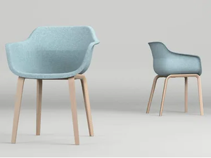 CRONA FELT - Felt chair with armrests - Chair by Brunner
