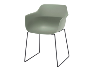 CRONA LIGHT ECO - Shell chair with sled-base frame and armrests - Chair by Brunner