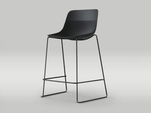 CRONA LIGHT - Stackable sled base high stool - Stool by Brunner