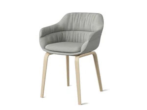CRONA LIGHT - Upholstered fabric chair with armrests - Chair by Brunner