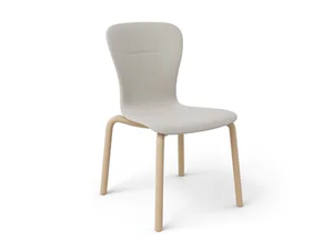 FEEL - Stackable upholstered wooden chair - Chair by Brunner