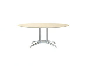 FINA CONFERENCE - Round aluminium and wood meeting table - Table by Brunner