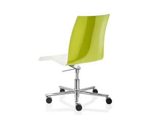 FINA - Plastic office chair with castors with 5-Spoke base - Office Chair by Brunner