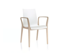 FINA WOOD - Chair with armrests - Chair by Brunner