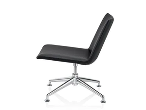 FINALOUNGE - With 4-spoke base leather easy chair - Armchair by Brunner