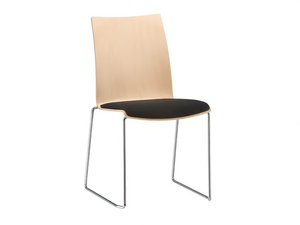 FOX - Stackable sled base upholstered chair - Chair by Brunner