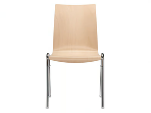 FOX - Stackable wood veneer chair - Chair by Brunner