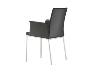 MILANOLIGHT COMFORT - Leather chair with armrests - Chair by Brunner