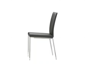 MILANOLIGHT COMFORT - Stackable leather chair - Chair by Brunner