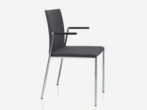 MILANOLIGHT - Stackable upholstered chair with armrests - Chair by Brunner