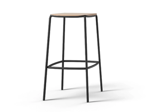 NATE S - Steel barstool with footrest - Stool by Brunner