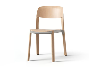 NATE - Stackable wooden chair - Chair by Brunner