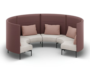 OVAL - Round seating island with high backrest - Sofa by Brunner