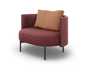 OVAL - Single-seater bench with low back - Bench by Brunner