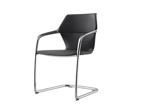RAY - Cantilever ergonomic leather chair - Chair by Brunner
